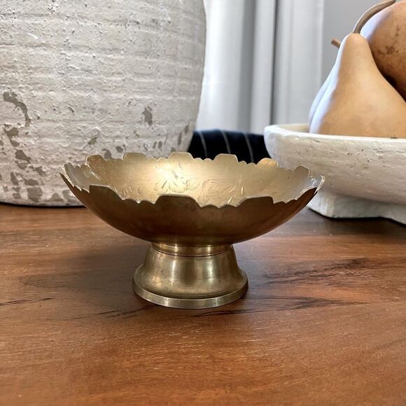 VTG Brass Footed Bowl - Picture 1 of 7